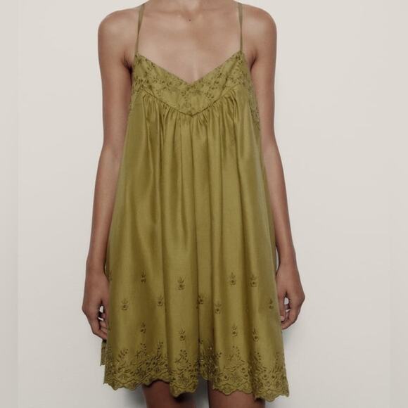 ZARA EMBROIDERED CHEMISE - Picture 4 of 9